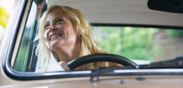 Woman in car