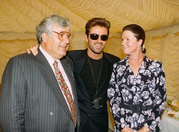 George Michael with his parents