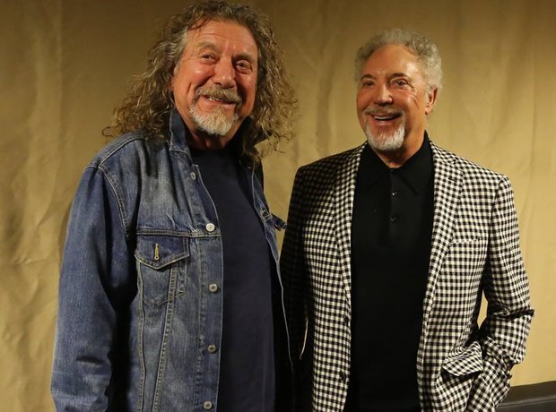 Robert Plant with Tom Jones