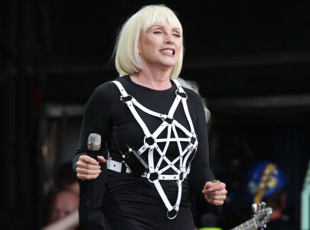 Debbie Harry of Blondie performing at Glastonbury