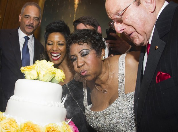 Aretha Franklin celebrates her 73rd birthday