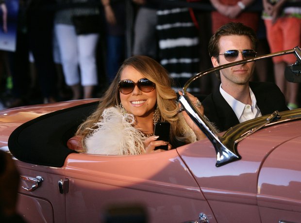 Mariah Carey in a car