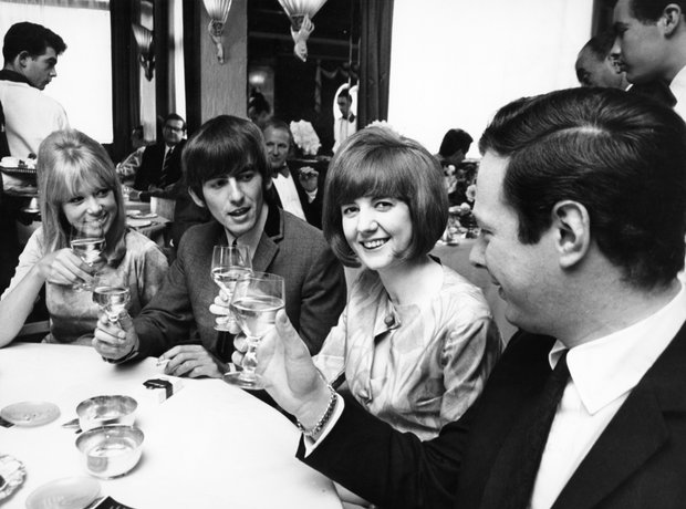 Cill Black, Patti Boyd, George Harrison, Brian Epstein
