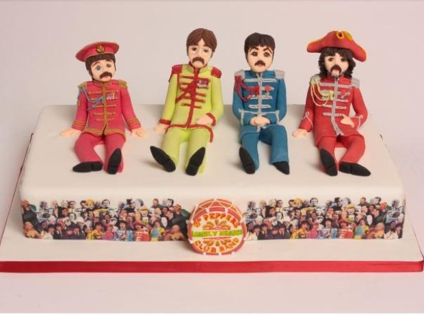 music inspired beatles cakes