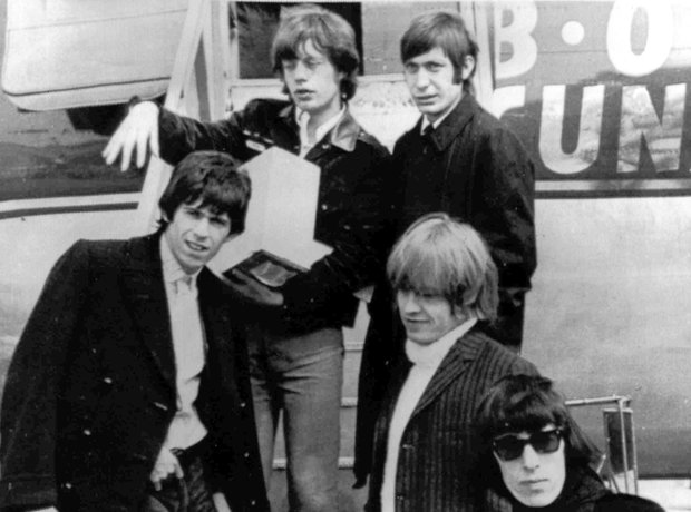 rock stars On Planes The Rolling Stones