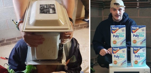 microwave cemented on head