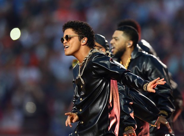 Bruno Mars at the Super Bowl