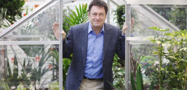 Alan Titchmarsh in greenhouse