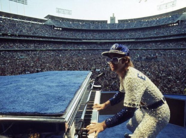 Elton John at the Dodger Stadium - Elton John's 10 Wackiest Outfits! -  Smooth
