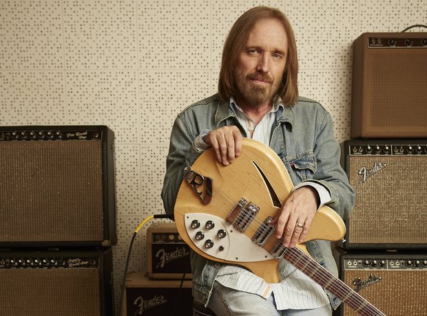 Tom Petty with guitar