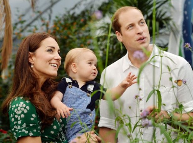The Duke and Duchess of Cambridge and Prince Georg