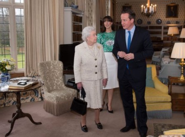 The Queen with David Cameron