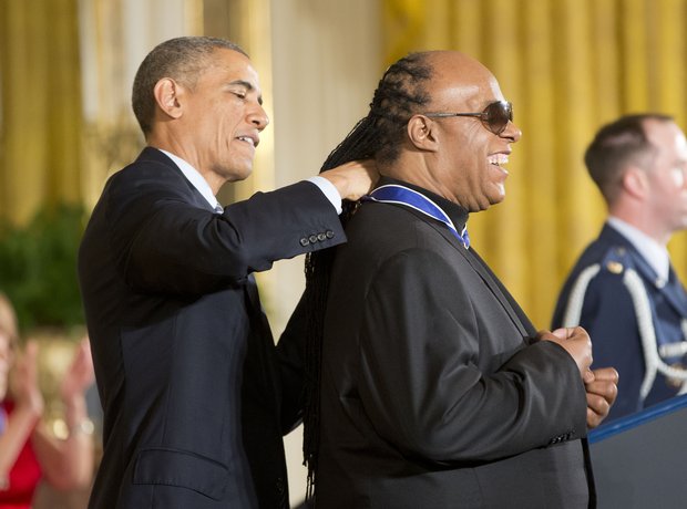 Stevie Wonder and Barack Obama