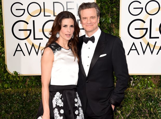 Golden Globes 2015 Livia and Colin Firth