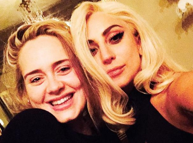 Adele and Lady Gaga selfie
