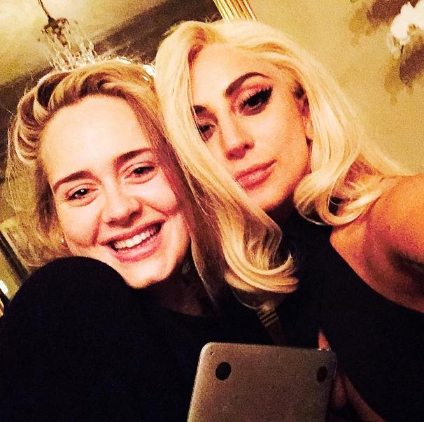 Adele and Lady Gaga selfie