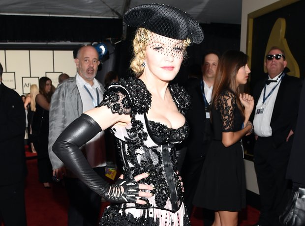 Madonna arrives at the Grammy Awards 2015
