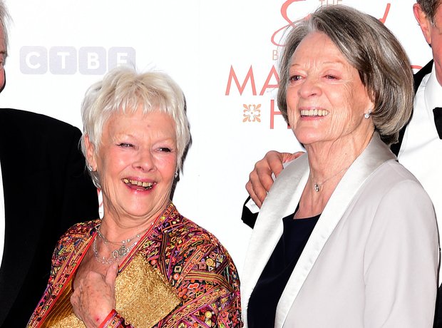 Dame Judi Dench and Dame Maggie Smith attend the p