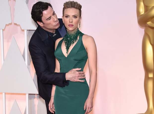 John Travolta and Scarlett Johansson