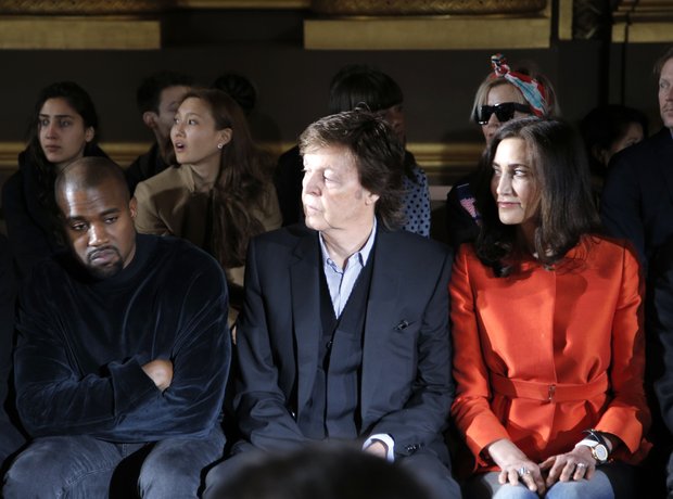 Kayne West, Paul McCartney and Nancy Shevell