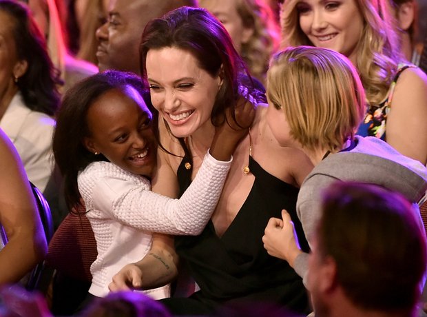 Angelina Jolie, Zahara and Shiloh