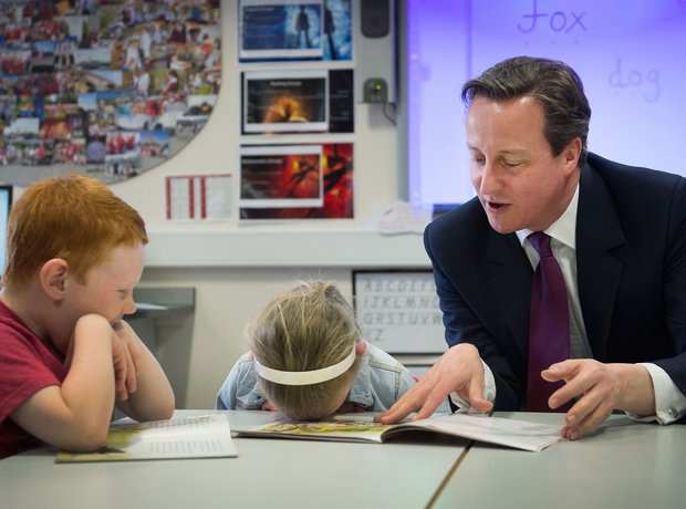 David Cameron in Westhoughton school
