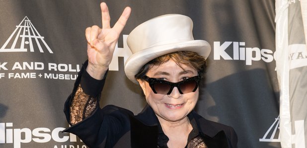 Yoko Ono on the Rock and Roll Hall of Fame red car