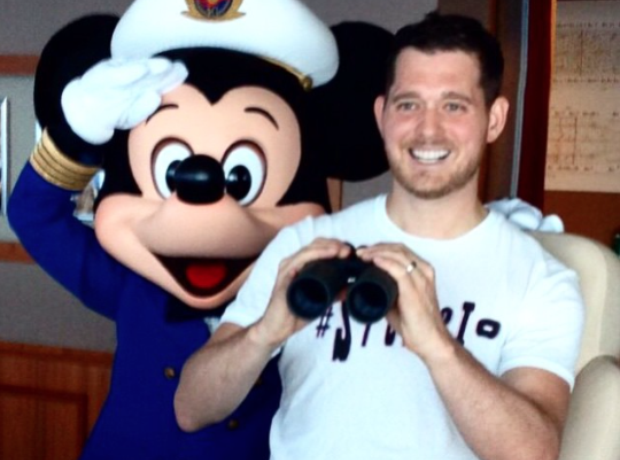 Michael Buble with Mickey Mouse