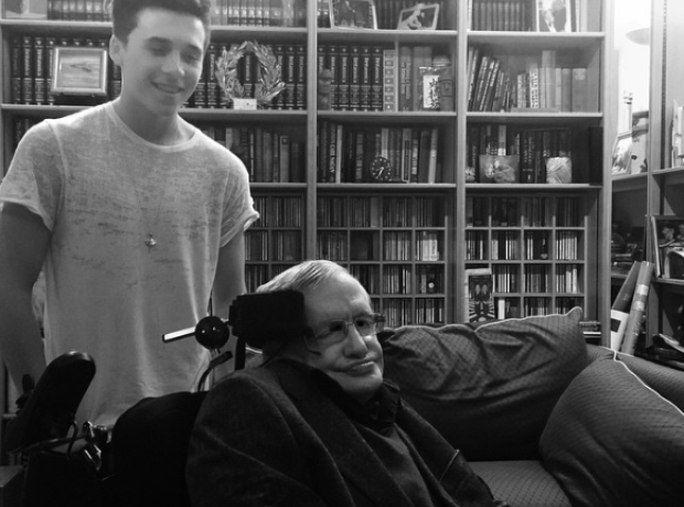 Brooklyn Beckham and Stephen Hawking