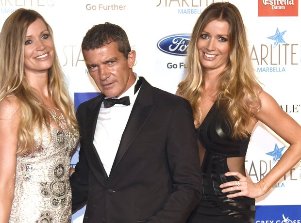 Nicole Kimpel, Antonio Banderas and Barbara Kimpel