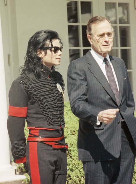 Michael Jackson Geroge H W Bush 1990