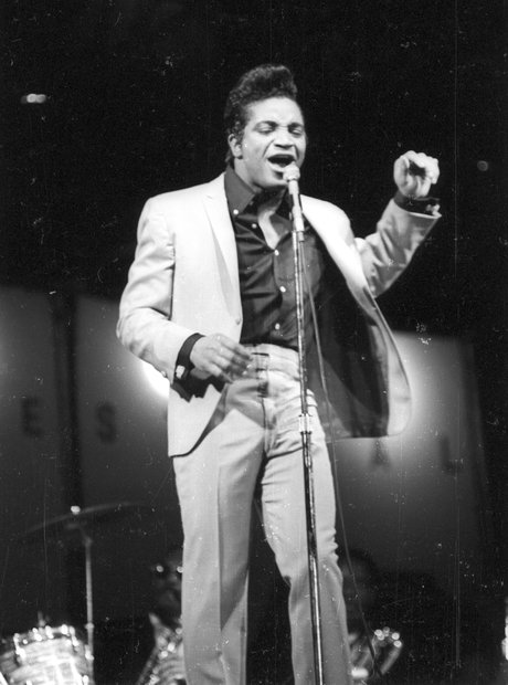 Jackie Wilson performing on stage