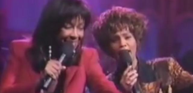 Whitney Houston Natalie Cole perform together