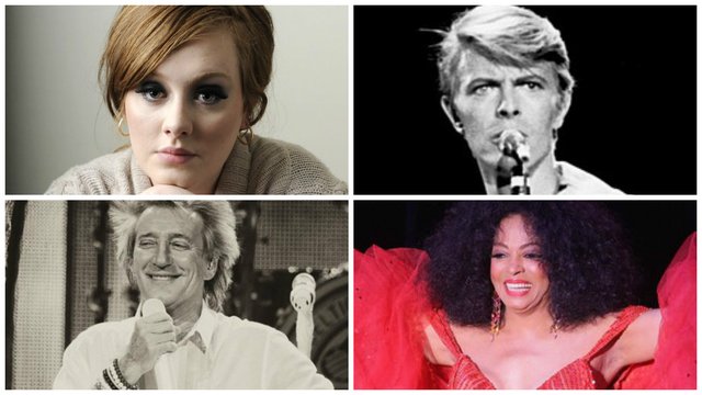 Adele, David Bowie, Rod Stewart, Diana Ross