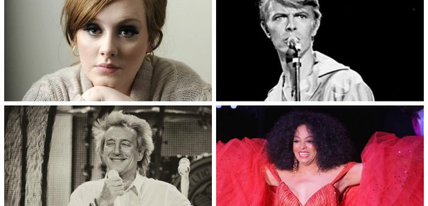 Adele, David Bowie, Rod Stewart, Diana Ross