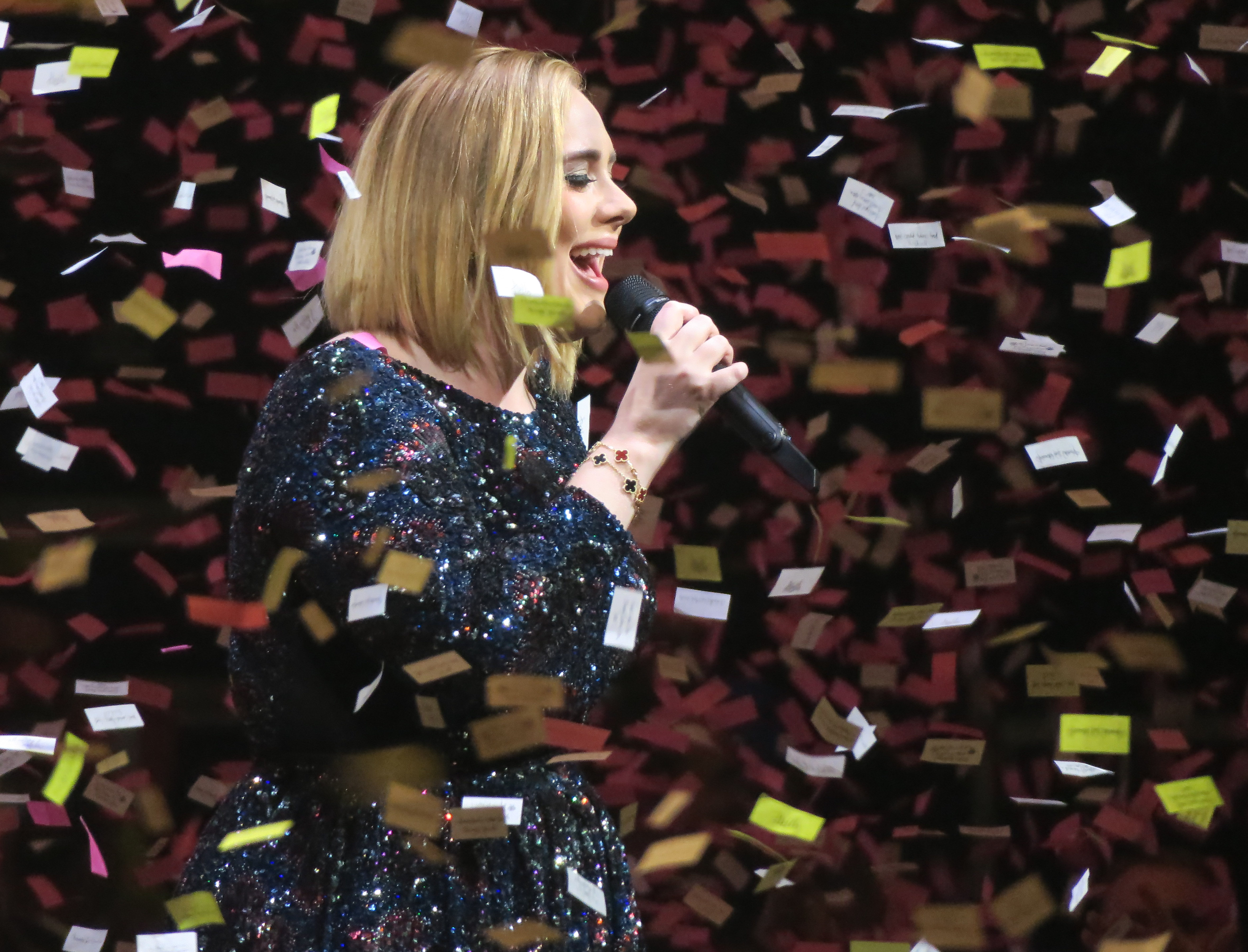 Adele and the confetti