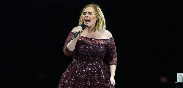 Adele performing in Perth