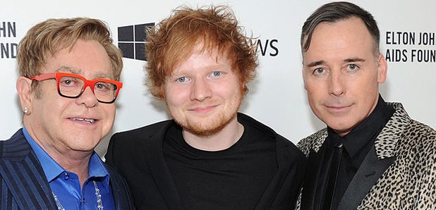 Elton John, Ed Sheeran and David Furnish