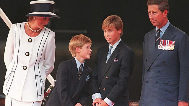 Diana, Charles, Prince William and Harry