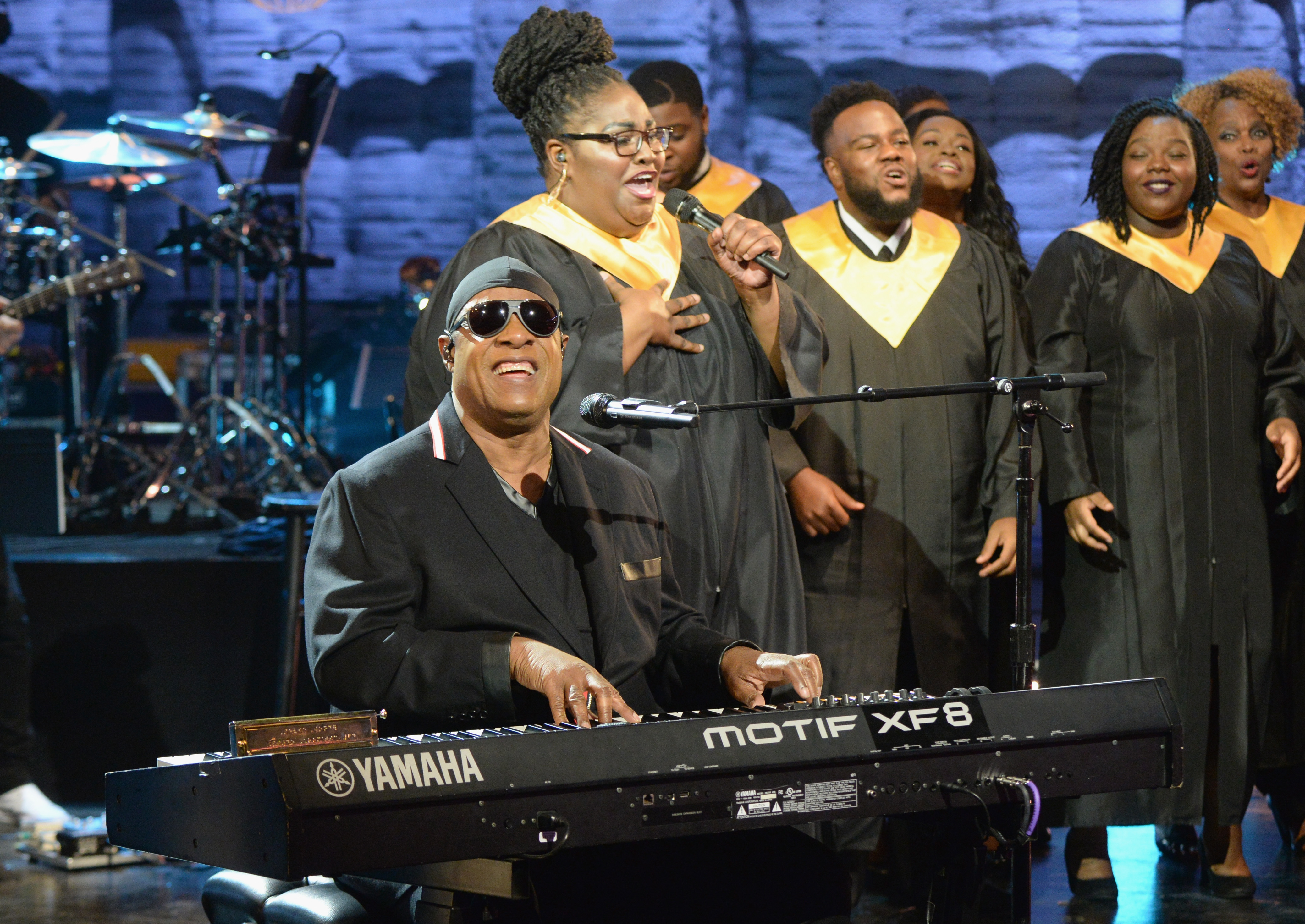Stevie Wonder performs during Hand in Hand