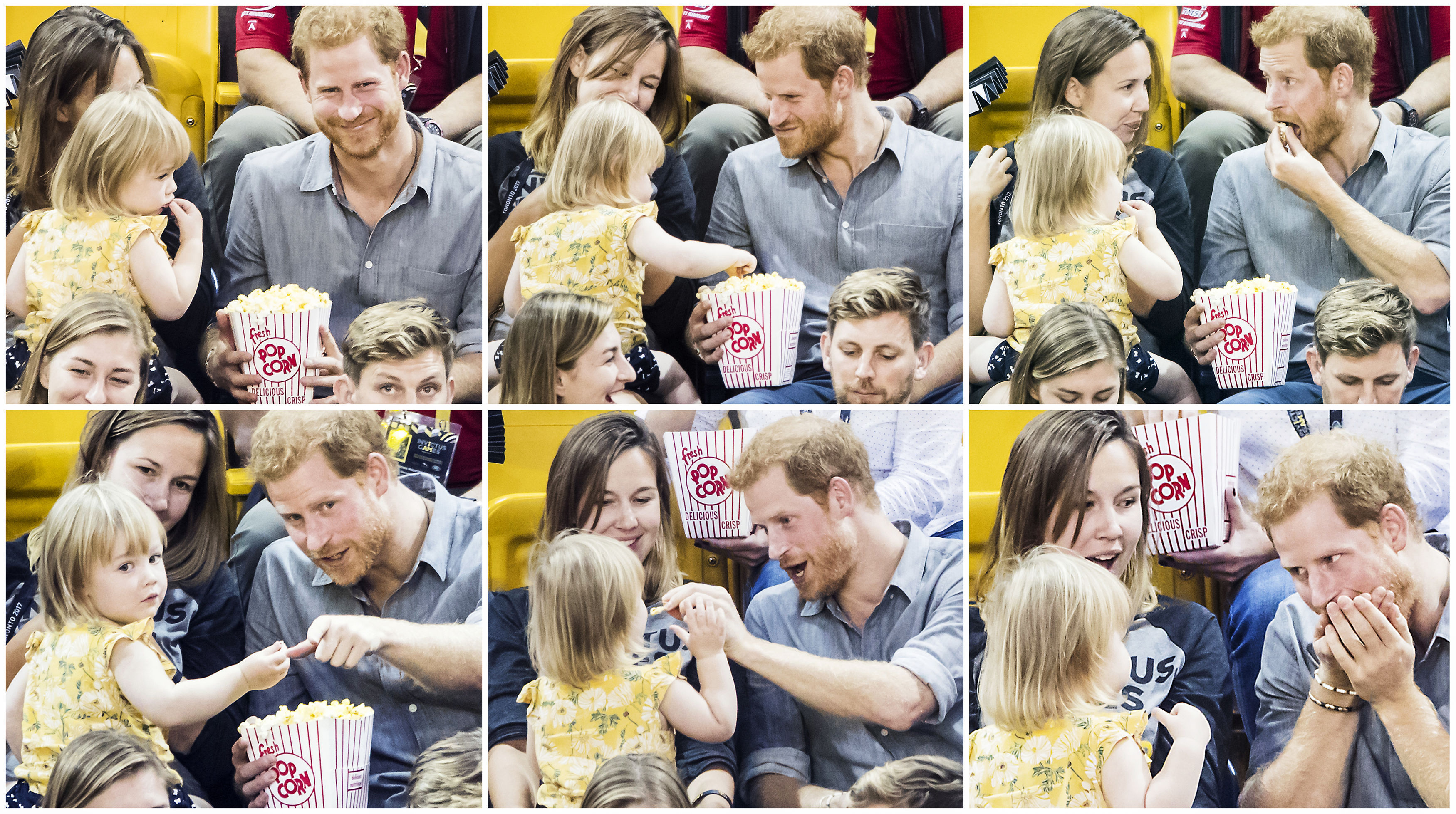 Prince Harry popcorn girl composite