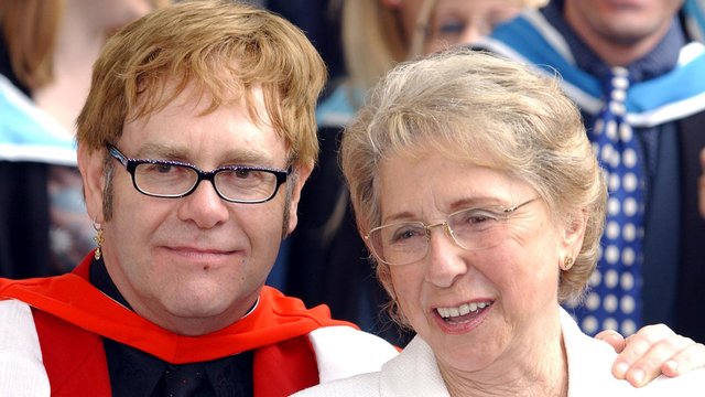 Elton John and his mother