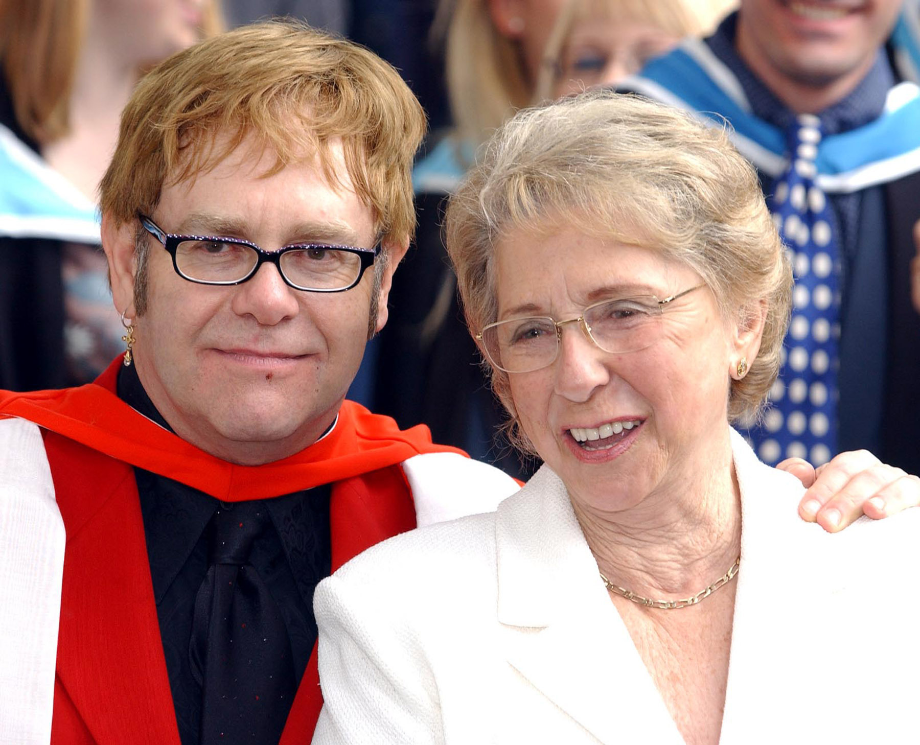Elton John and his mother