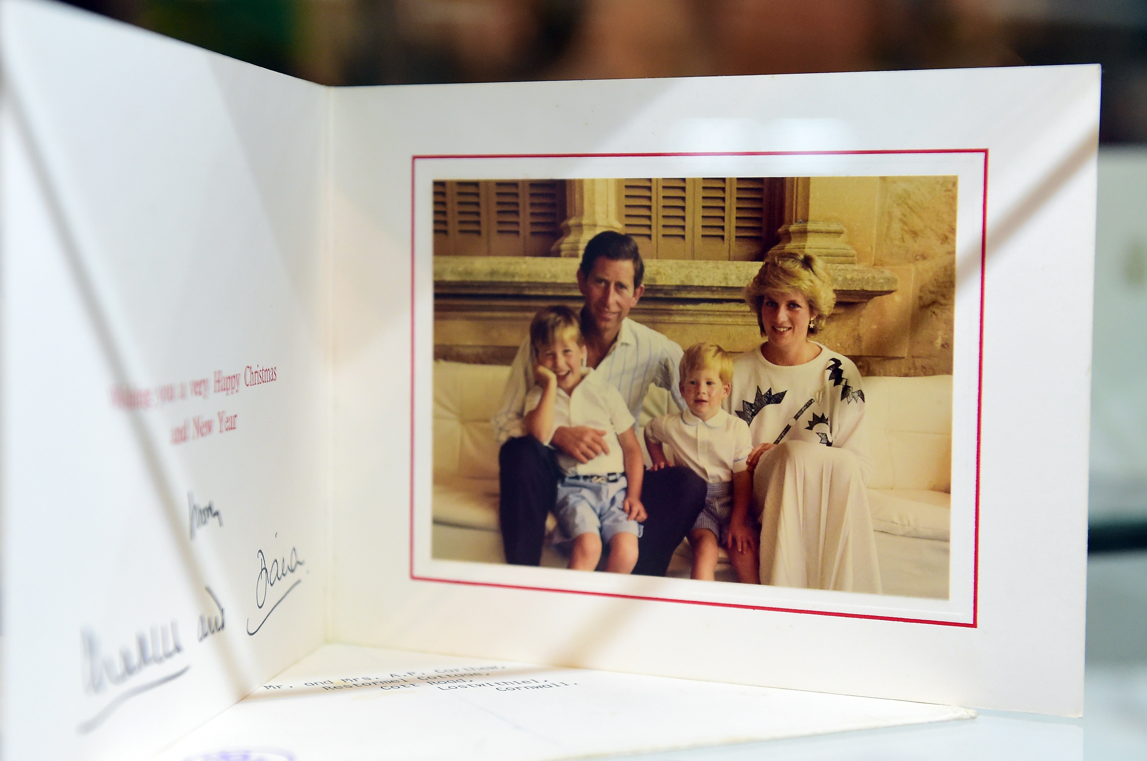 Charles and Diana Christmas card