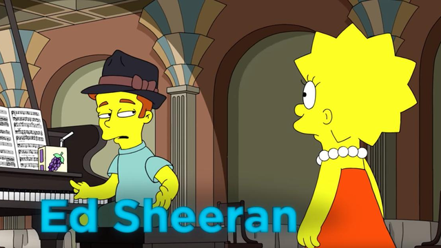 Ed Sheeran's cameo in The Simpsons