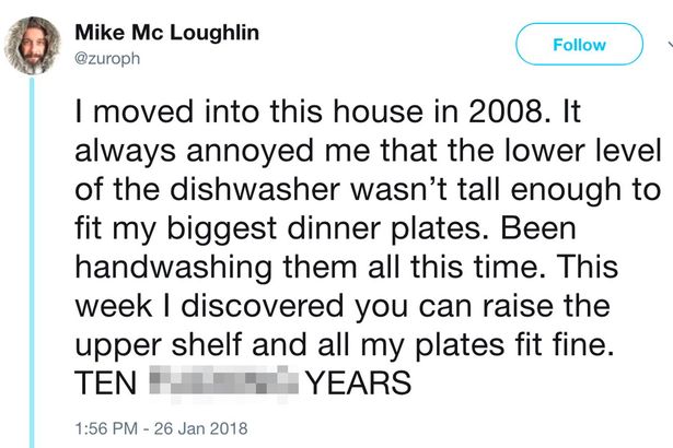 Dishwasher tweet