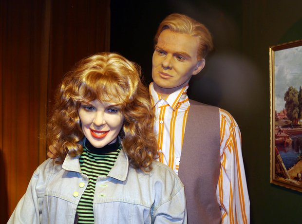Kylie and Jason waxwork