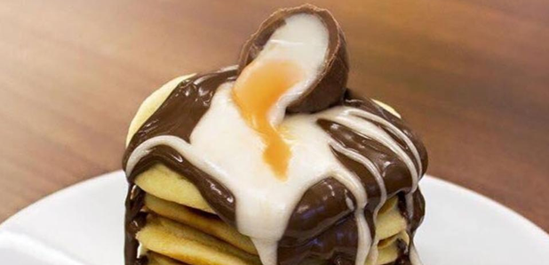 Creme egg pancakes