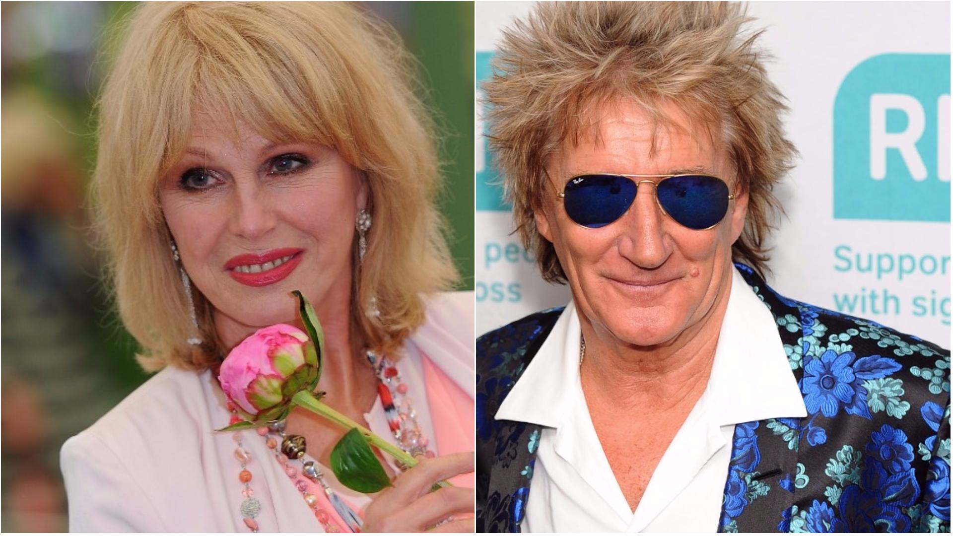 Rod Stewart and Joanna Lumley