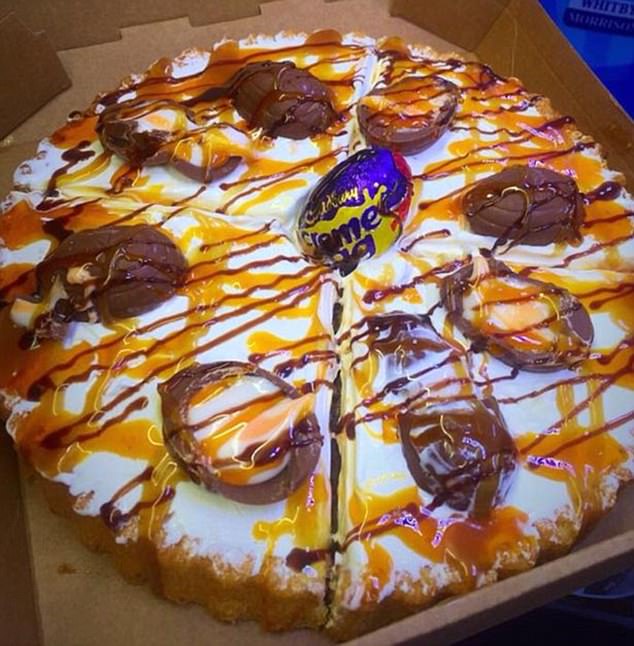 Creme Egg pizza